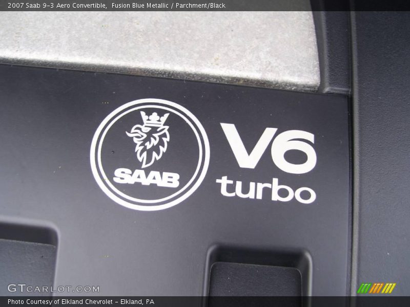 Fusion Blue Metallic / Parchment/Black 2007 Saab 9-3 Aero Convertible