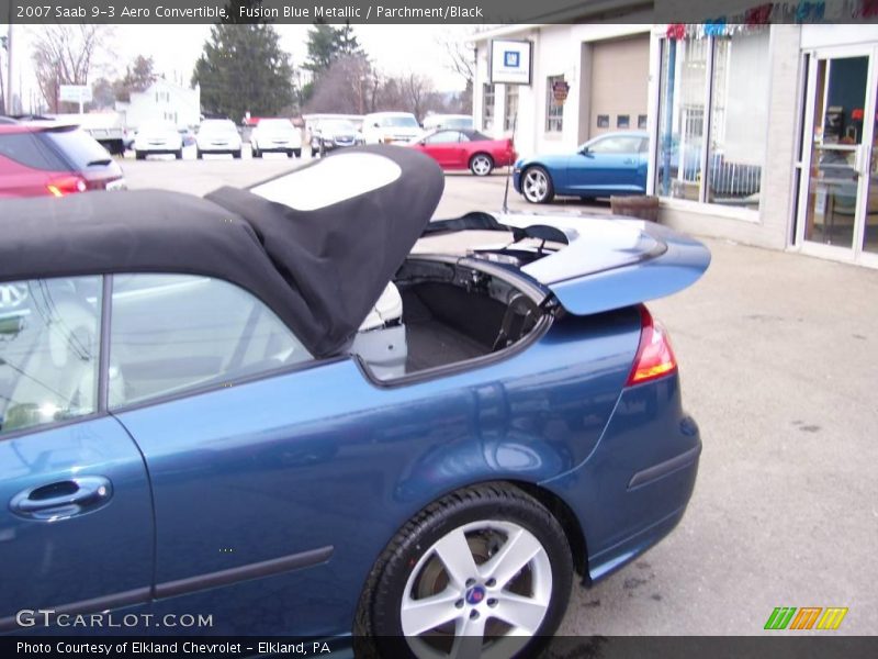 Fusion Blue Metallic / Parchment/Black 2007 Saab 9-3 Aero Convertible