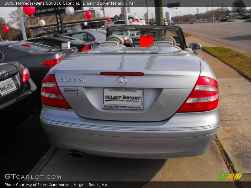 Diamond Silver Metallic / Ash 2005 Mercedes-Benz CLK 320 Cabriolet