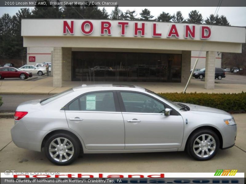 Brilliant Silver Metallic / Dark Charcoal 2010 Lincoln MKZ AWD