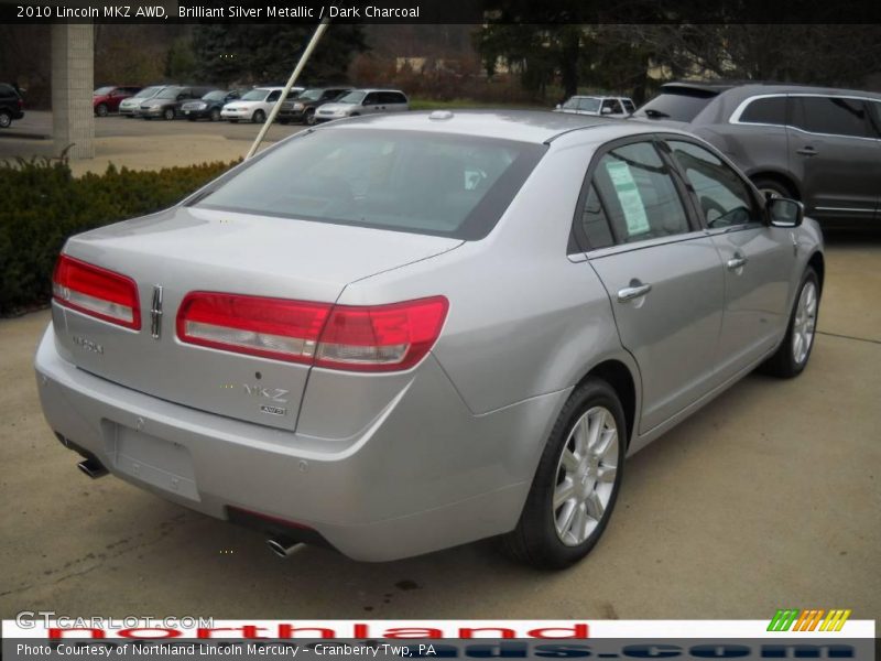 Brilliant Silver Metallic / Dark Charcoal 2010 Lincoln MKZ AWD