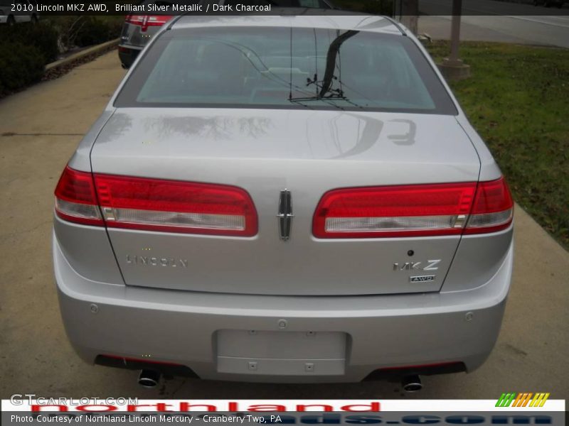 Brilliant Silver Metallic / Dark Charcoal 2010 Lincoln MKZ AWD