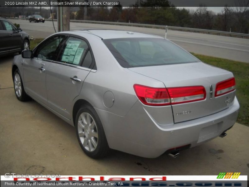 Brilliant Silver Metallic / Dark Charcoal 2010 Lincoln MKZ AWD