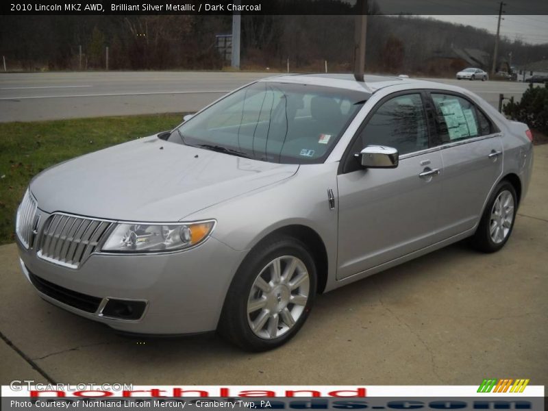 Brilliant Silver Metallic / Dark Charcoal 2010 Lincoln MKZ AWD
