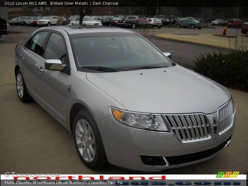 Brilliant Silver Metallic / Dark Charcoal 2010 Lincoln MKZ AWD