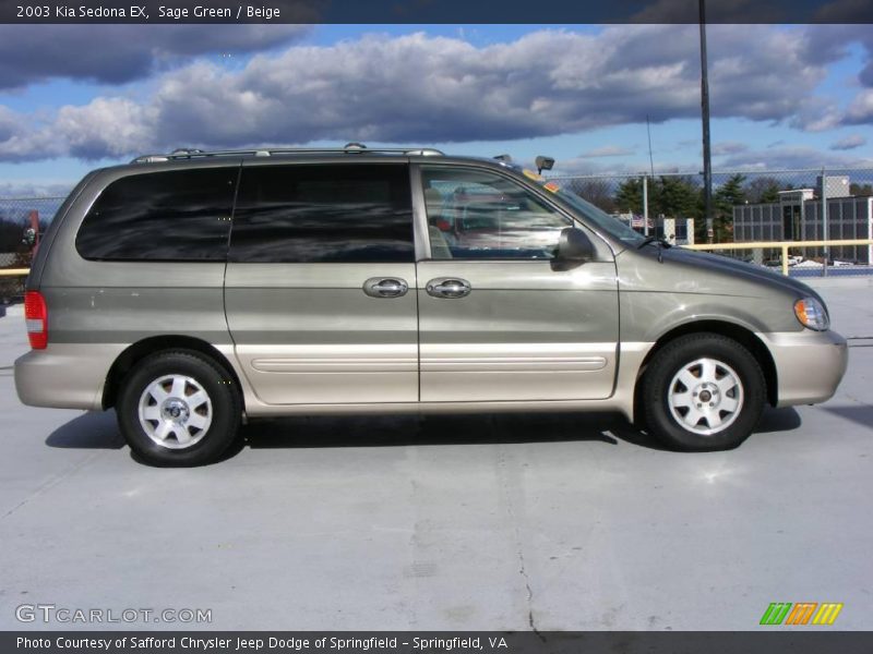 Sage Green / Beige 2003 Kia Sedona EX
