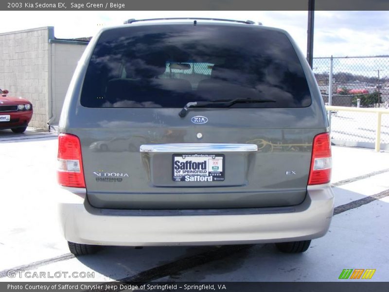 Sage Green / Beige 2003 Kia Sedona EX