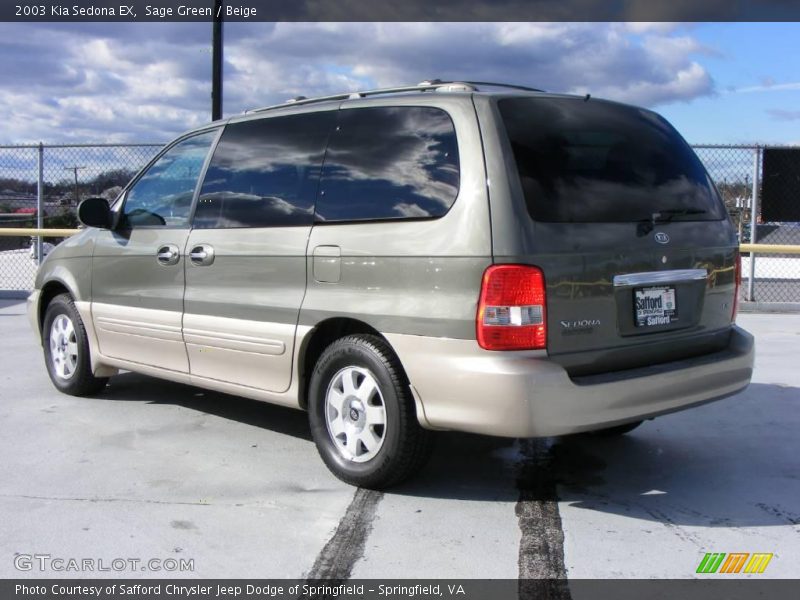 Sage Green / Beige 2003 Kia Sedona EX