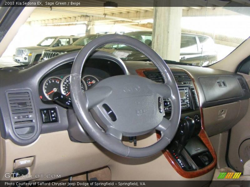 Sage Green / Beige 2003 Kia Sedona EX