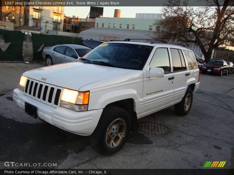Stone White / Agate Black 1997 Jeep Grand Cherokee Limited 4x4