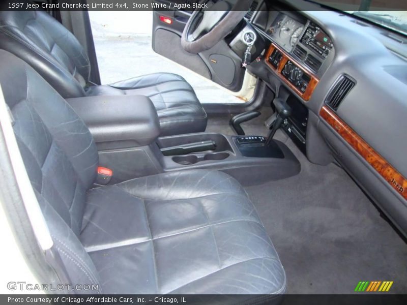 Stone White / Agate Black 1997 Jeep Grand Cherokee Limited 4x4