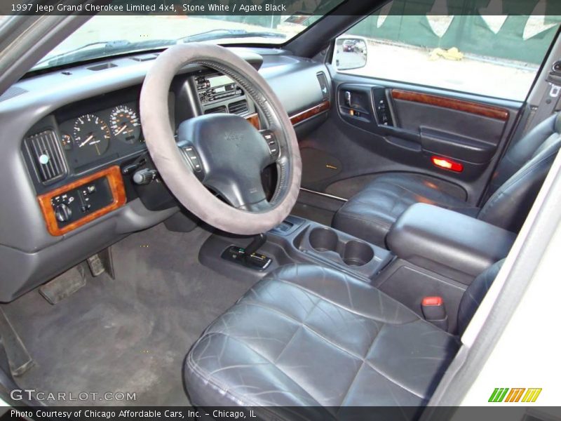 Stone White / Agate Black 1997 Jeep Grand Cherokee Limited 4x4