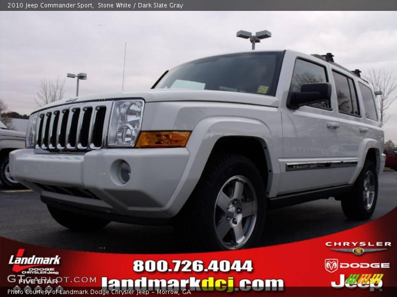 Stone White / Dark Slate Gray 2010 Jeep Commander Sport
