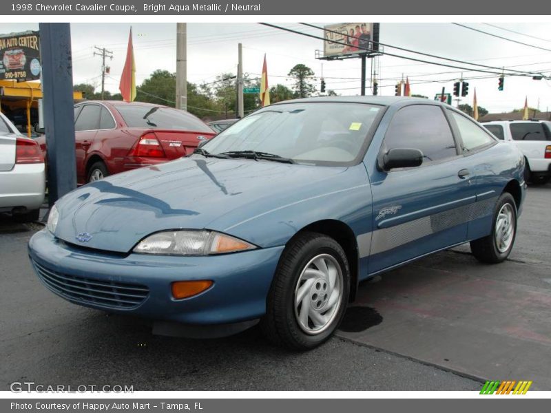 Bright Aqua Metallic / Neutral 1998 Chevrolet Cavalier Coupe
