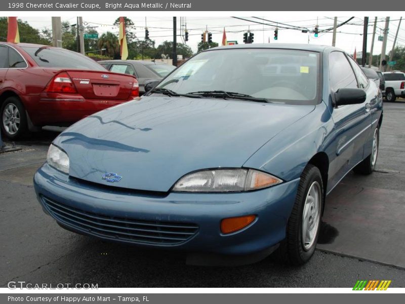 Bright Aqua Metallic / Neutral 1998 Chevrolet Cavalier Coupe