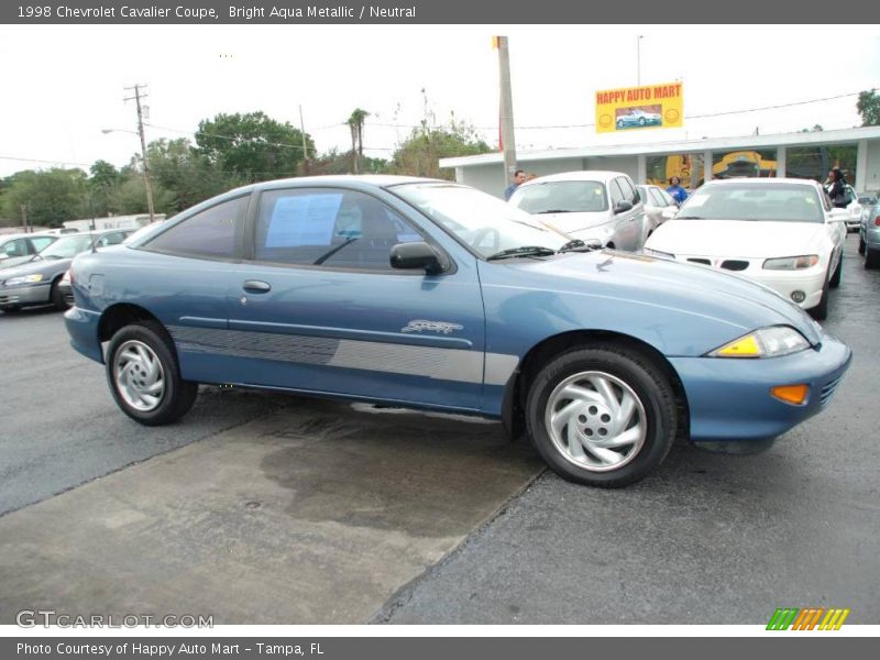 Bright Aqua Metallic / Neutral 1998 Chevrolet Cavalier Coupe