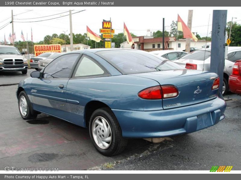 Bright Aqua Metallic / Neutral 1998 Chevrolet Cavalier Coupe
