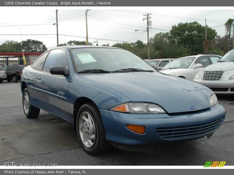 Bright Aqua Metallic / Neutral 1998 Chevrolet Cavalier Coupe