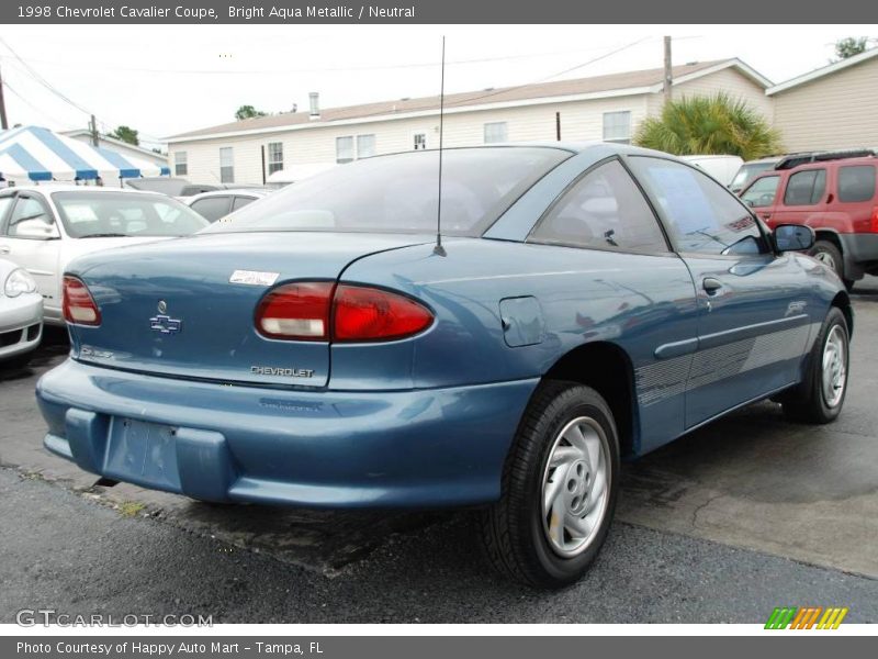 Bright Aqua Metallic / Neutral 1998 Chevrolet Cavalier Coupe