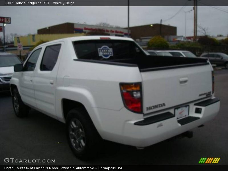 White / Beige 2007 Honda Ridgeline RTX