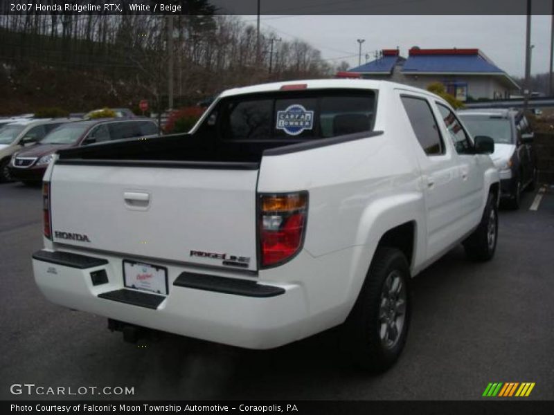 White / Beige 2007 Honda Ridgeline RTX