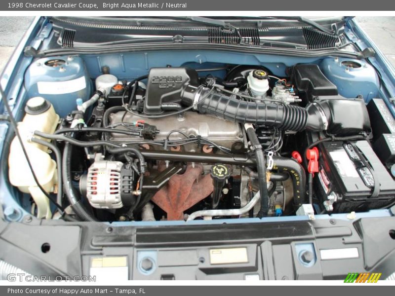 Bright Aqua Metallic / Neutral 1998 Chevrolet Cavalier Coupe