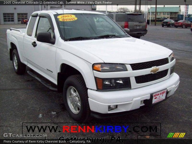 Summit White / Very Dark Pewter 2005 Chevrolet Colorado LS Extended Cab