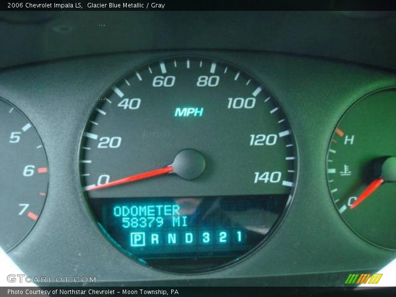 Glacier Blue Metallic / Gray 2006 Chevrolet Impala LS