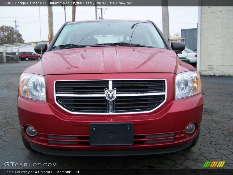 Inferno Red Crystal Pearl / Pastel Slate Gray/Red 2007 Dodge Caliber R/T