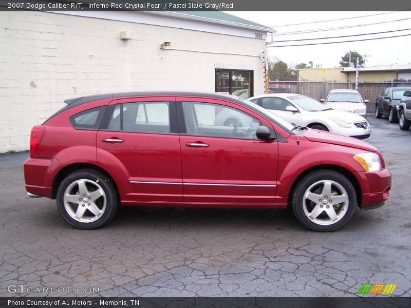 Inferno Red Crystal Pearl / Pastel Slate Gray/Red 2007 Dodge Caliber R/T
