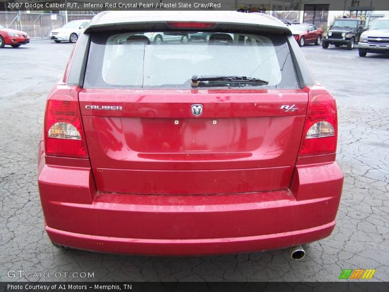 Inferno Red Crystal Pearl / Pastel Slate Gray/Red 2007 Dodge Caliber R/T