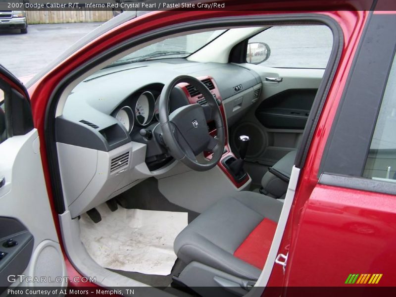 Inferno Red Crystal Pearl / Pastel Slate Gray/Red 2007 Dodge Caliber R/T