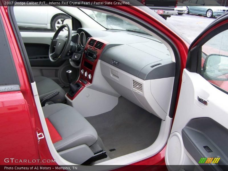 Inferno Red Crystal Pearl / Pastel Slate Gray/Red 2007 Dodge Caliber R/T