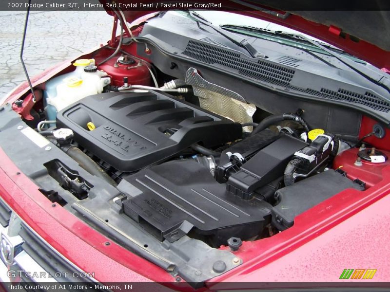Inferno Red Crystal Pearl / Pastel Slate Gray/Red 2007 Dodge Caliber R/T