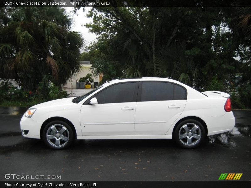 White / Titanium Gray 2007 Chevrolet Malibu LTZ Sedan