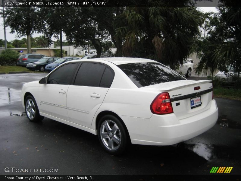White / Titanium Gray 2007 Chevrolet Malibu LTZ Sedan