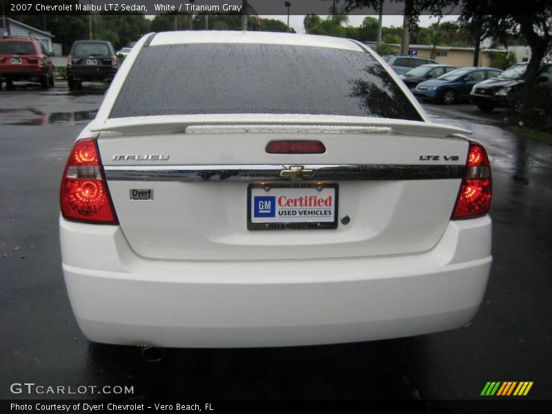 White / Titanium Gray 2007 Chevrolet Malibu LTZ Sedan