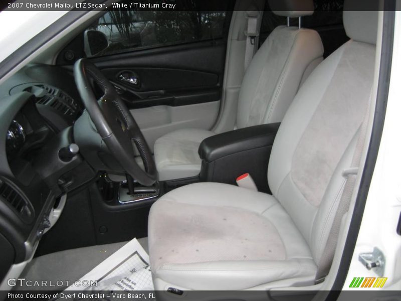 White / Titanium Gray 2007 Chevrolet Malibu LTZ Sedan