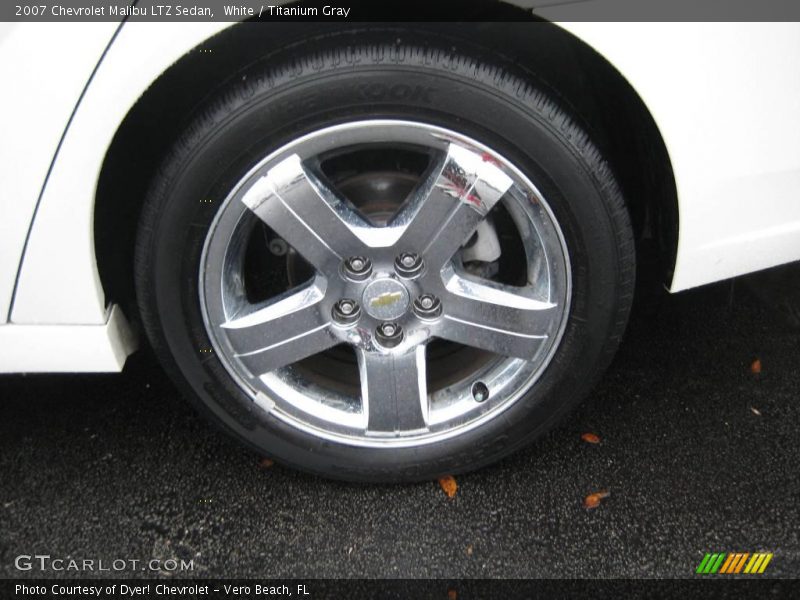 White / Titanium Gray 2007 Chevrolet Malibu LTZ Sedan