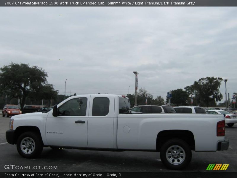 Summit White / Light Titanium/Dark Titanium Gray 2007 Chevrolet Silverado 1500 Work Truck Extended Cab