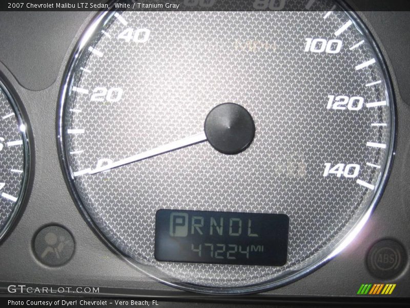 White / Titanium Gray 2007 Chevrolet Malibu LTZ Sedan