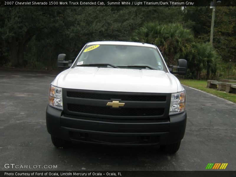 Summit White / Light Titanium/Dark Titanium Gray 2007 Chevrolet Silverado 1500 Work Truck Extended Cab