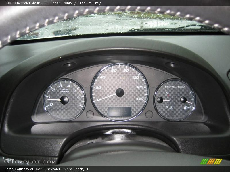 White / Titanium Gray 2007 Chevrolet Malibu LTZ Sedan