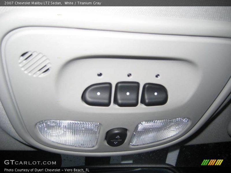 White / Titanium Gray 2007 Chevrolet Malibu LTZ Sedan