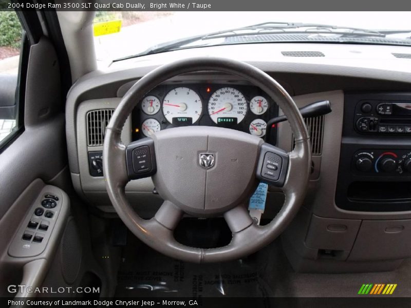 Bright White / Taupe 2004 Dodge Ram 3500 SLT Quad Cab Dually