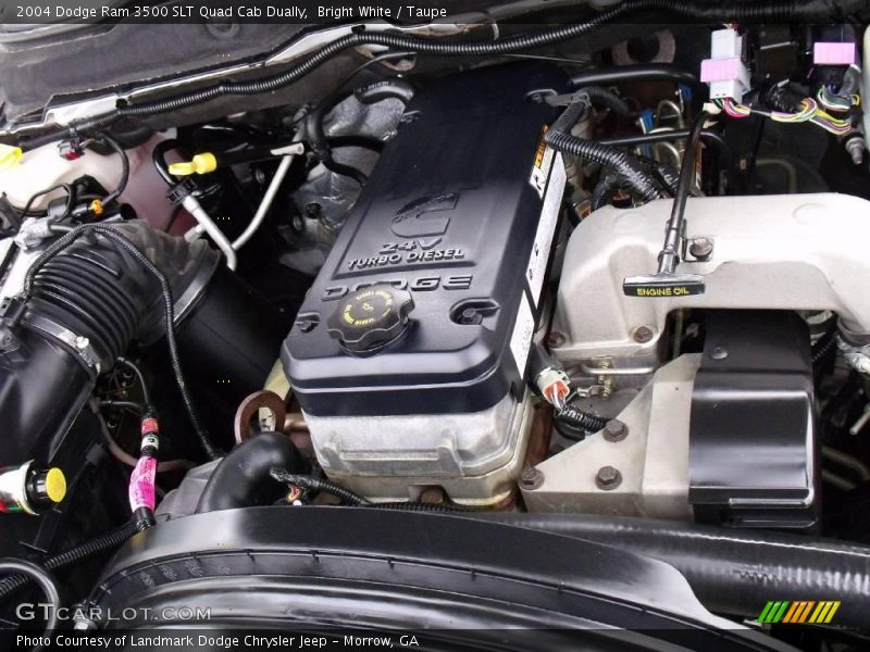 Bright White / Taupe 2004 Dodge Ram 3500 SLT Quad Cab Dually