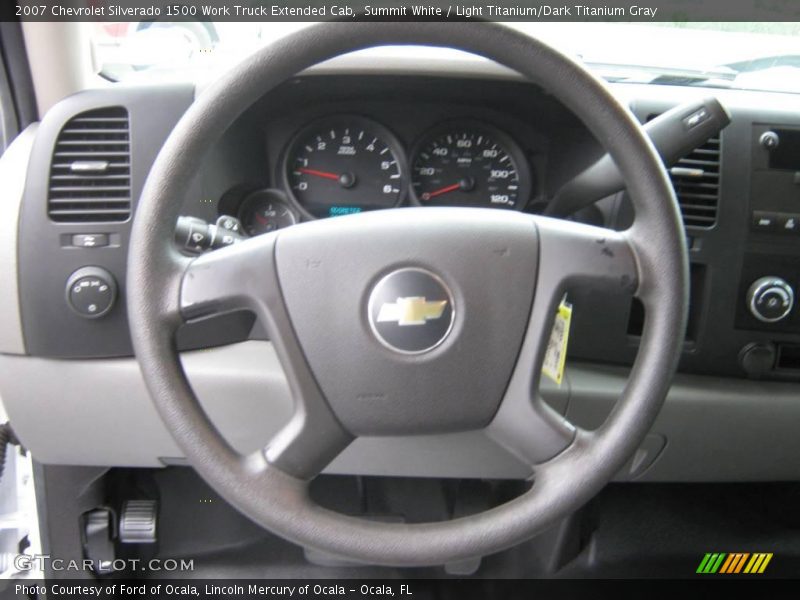 Summit White / Light Titanium/Dark Titanium Gray 2007 Chevrolet Silverado 1500 Work Truck Extended Cab