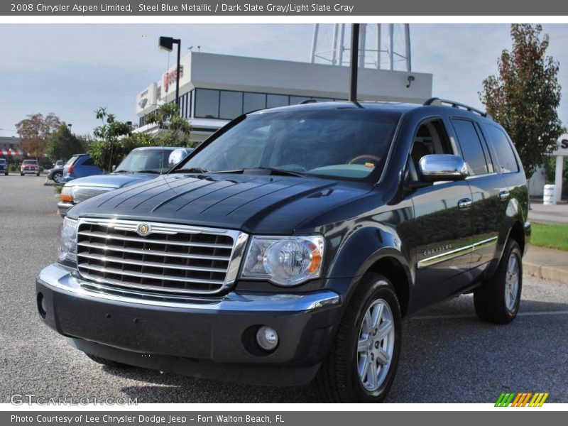 Steel Blue Metallic / Dark Slate Gray/Light Slate Gray 2008 Chrysler Aspen Limited