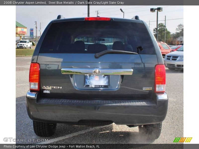 Steel Blue Metallic / Dark Slate Gray/Light Slate Gray 2008 Chrysler Aspen Limited