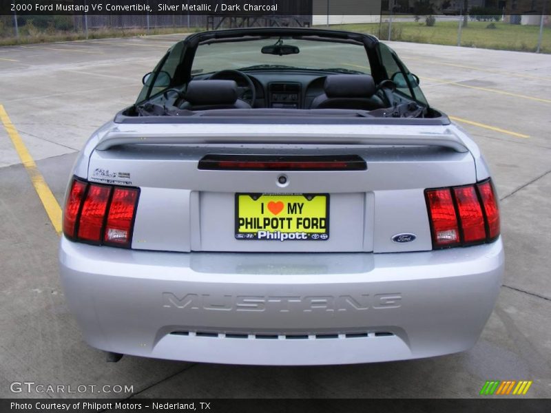 Silver Metallic / Dark Charcoal 2000 Ford Mustang V6 Convertible